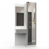 Набор мебели для прихожей "Марсель-104" МР 01-104 В2160 Ш1000 Г420 (ЛДСП Шиншилла серая)